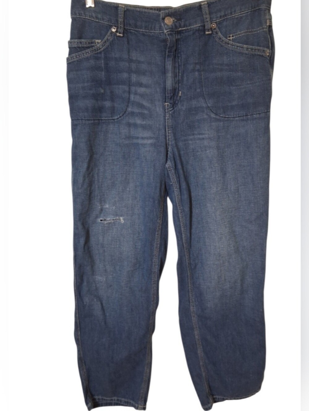 Free People  Baggy Denim Joggers - Relaxed Pull-On Jeans - US M (Medium)